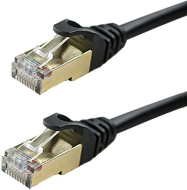 Cable CAT.7 SSTP超高速網路線, 1m, 黑色, 1條