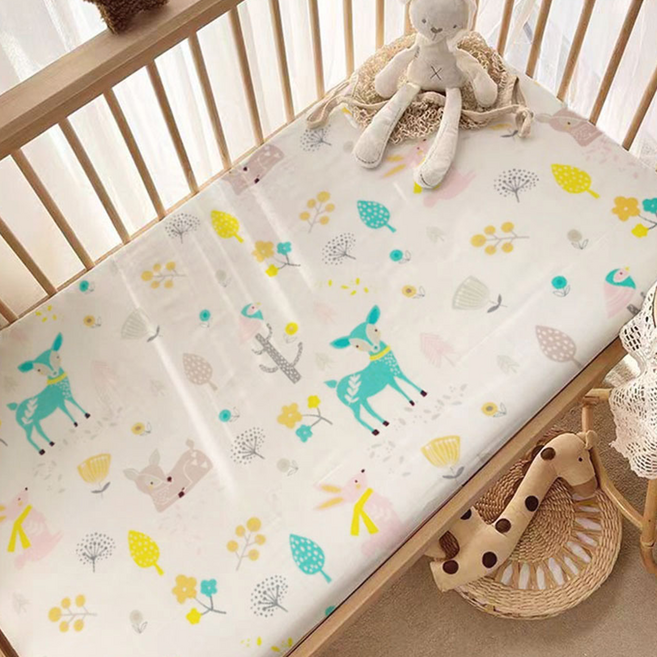 HABABY BED 台灣製 嬰兒床包 一般嬰兒床專用, 小鹿, 1個