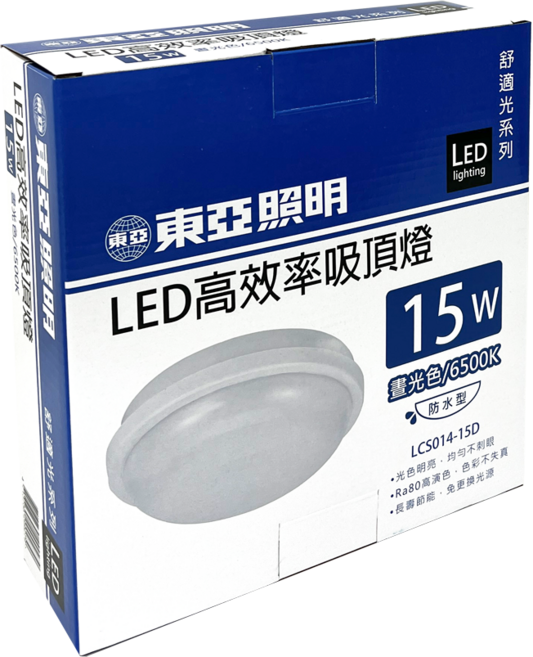 TOA 東亞照明 LED高效率吸頂燈 LCS014-15D, 晝光色 6500K