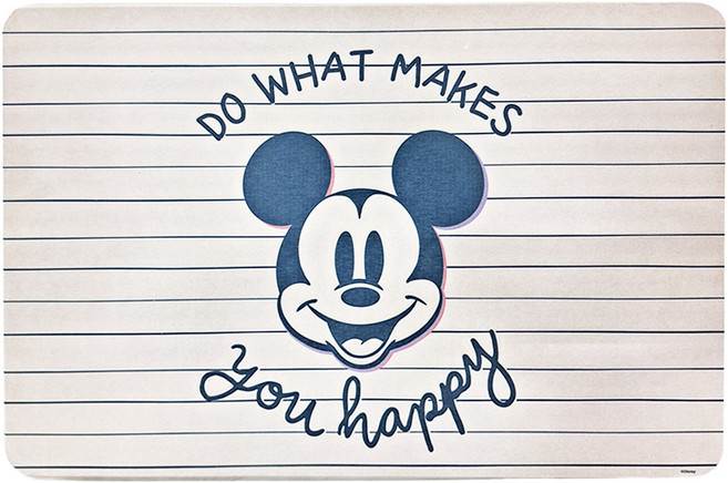 收納王妃 迪士尼珪藻土地墊, 條紋米奇, 1個