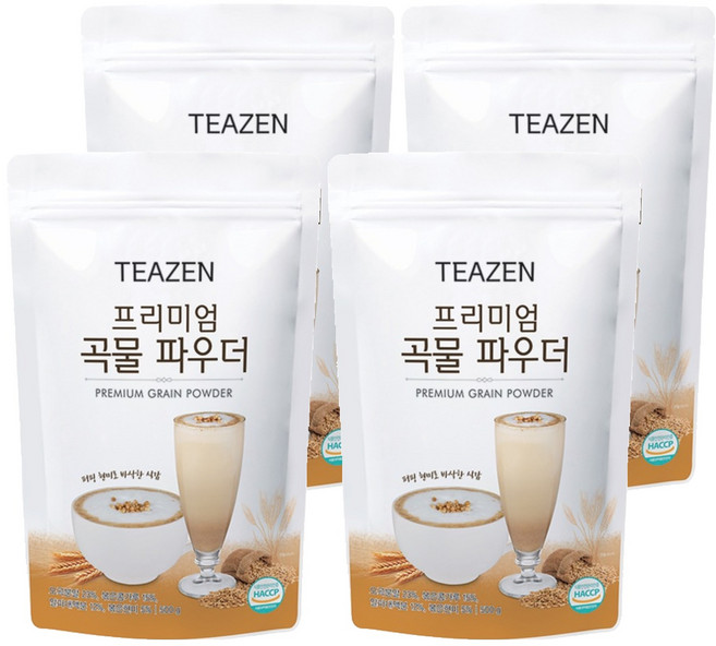 티젠 프리미엄 곡물 파우더, 1개입, 4개, 500g