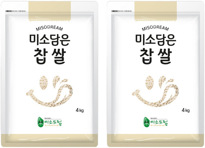 미소담은 찹쌀, 4kg, 2개