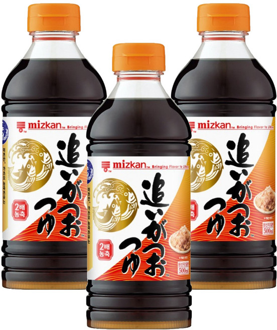 미즈칸 농축 쯔유, 500ml, 3개