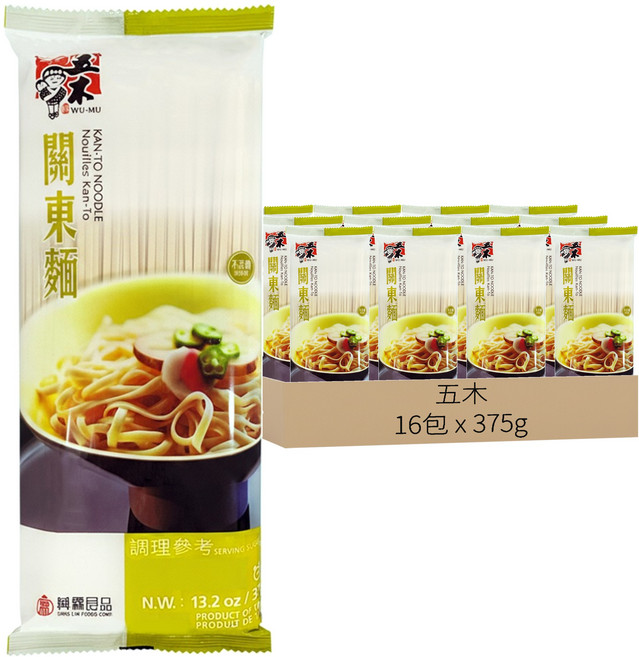 五木 關東麵, 375g, 16包