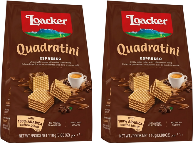 Loacker 萊佳哈斯 義式濃縮咖啡味, 110g, 2包