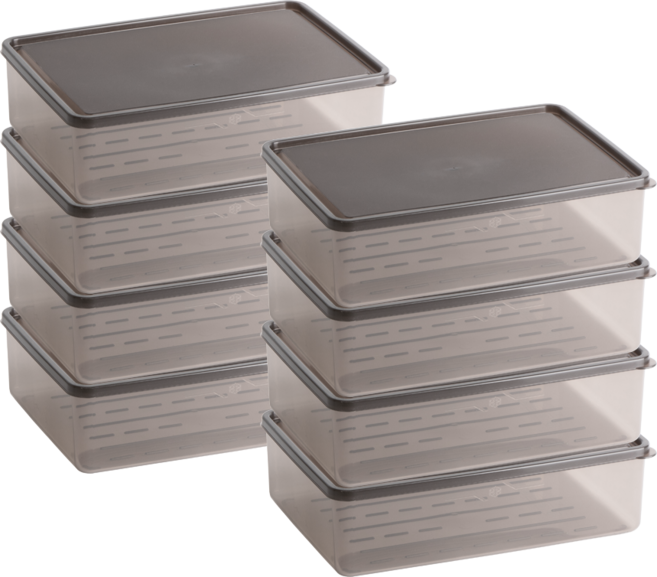 비트리 부드럽게 휘어지는 냉동실정리용기, 8개, 2.3L