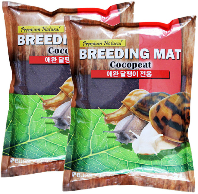 벅스킹덤 브리딩 코코피트 달팽이용품, 3L, 2개