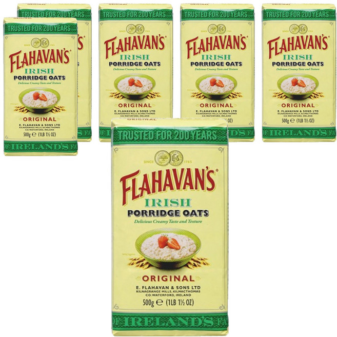 플라하반 포리지 오트밀, 500g, 6개