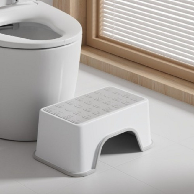더자카 논슬립 다용도 욕실 변기 발판 30 x 18.5 x 13.5 cm, 그레이, 1개