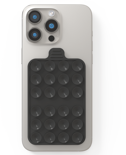 굿밸류 핸드폰 실리콘 양면 흡착패드, Black (블랙), 1개