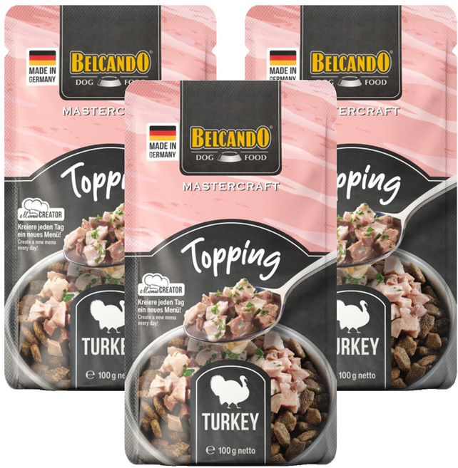 벨칸도 강아지 마스터크래프트 토핑 간식, 100g, 3개, 칠면조