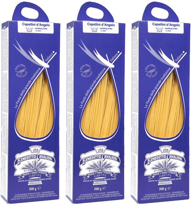베네데토 까발리에리 파스타 카펠리니 단젤로, 500g, 3개