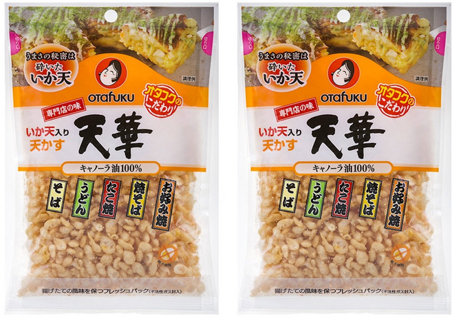 오타후쿠 이카텐 텐까스 오징어맛 우동 후레이크, 2개, 50g