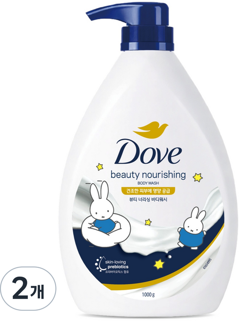 Dove 多芬 Miffy 美容滋養沐浴乳, 1kg, 2個