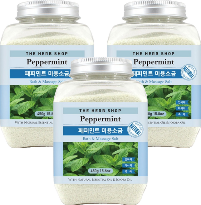 더허브샵 미용소금 페퍼민트, 1개, 3개
