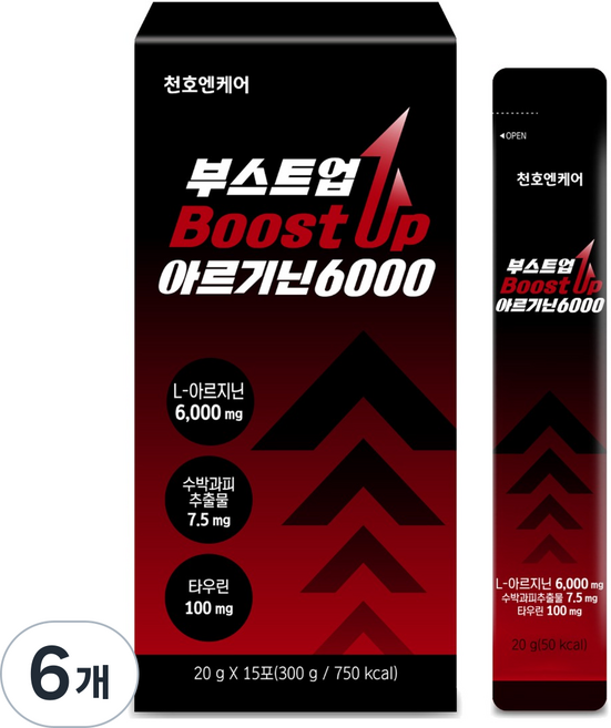 천호엔케어 부스트업 아르기닌 6000 15p, 6개, 300g