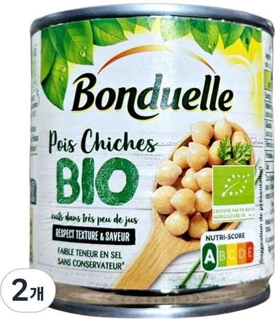 봉듀엘 유기농 칙피, 150g, 2개