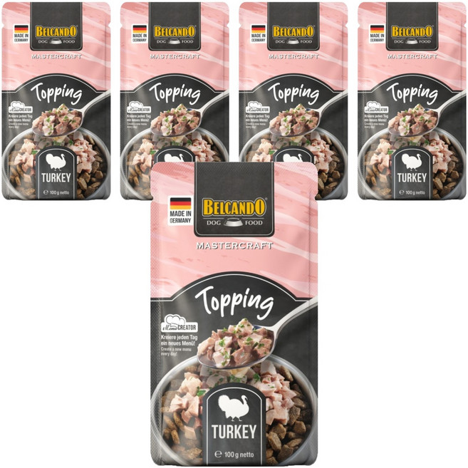 벨칸도 강아지 마스터크래프트 토핑 간식, 100g, 5개, 칠면조