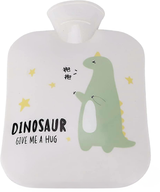 防爆防漏暖手熱水袋 恐龍圖案, 1個