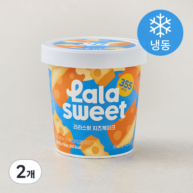 라라스윗 치즈케이크 아이스밀크 (냉동), 474ml, 1개입, 2개