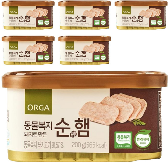 ORGA 動物福利豬純火腿, 200g, 6個
