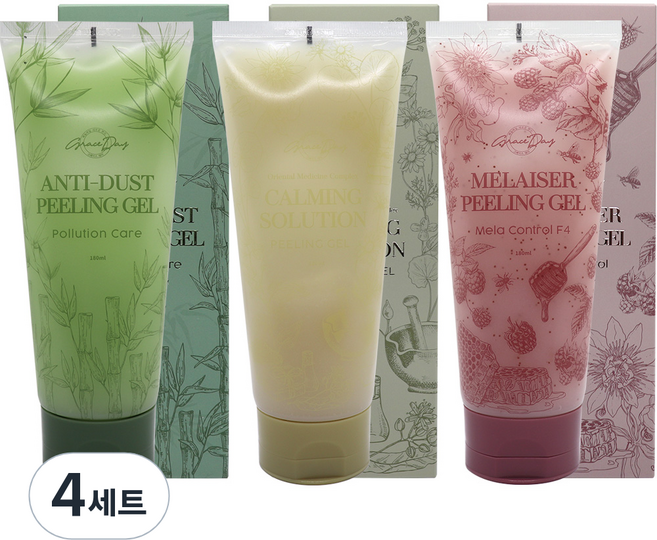 그레이스데이 필링젤 3종세트, 4세트, 180ml