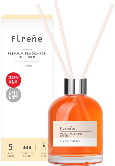 플렌느 실내용 디퓨저, 블랙체리, 200ml, 1개