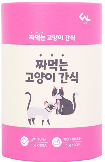 씨엔앨 고양이 짜먹는 간식, 혼합맛(참치/치킨), 900g, 1개