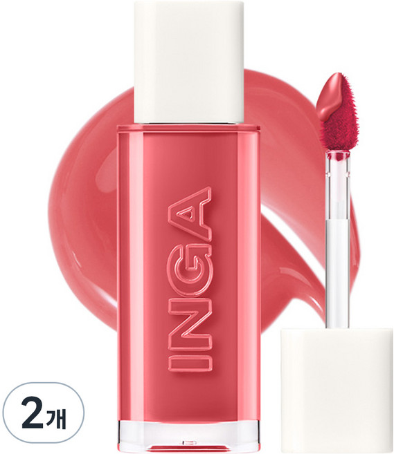 INGA Cosmetics 玻璃水光唇彩, Frost, 4.5g, 2支