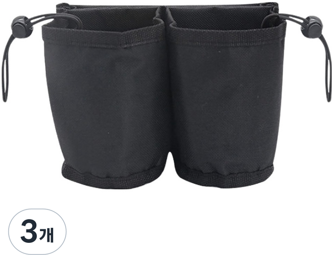 withWIN 두손자유 캐리어 컵홀더 음료 여권 포켓, 블랙, 3개