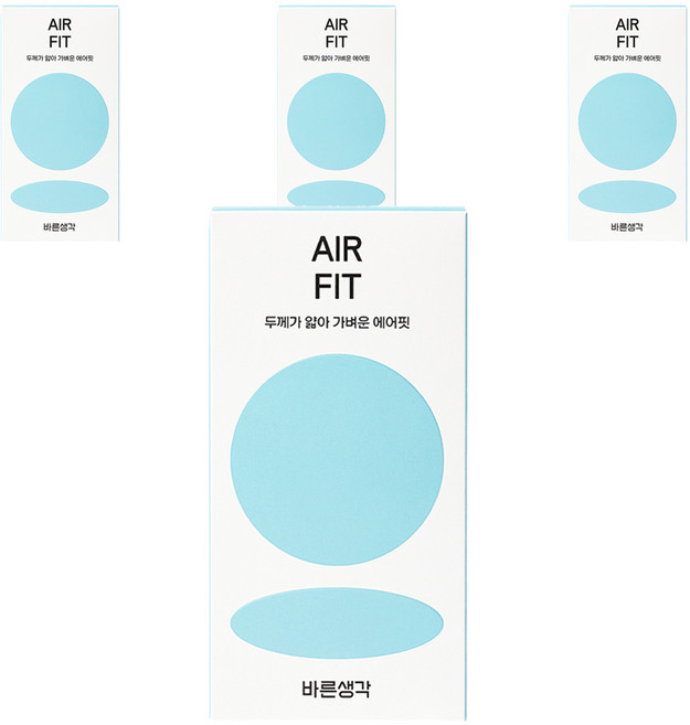 바른생각 에어핏 일반형 콘돔, 12개입, 4개