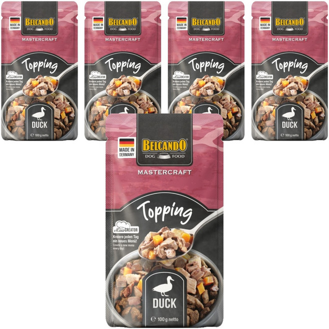 벨칸도 강아지 마스터크래프트 토핑 간식, 100g, 5개, 오리