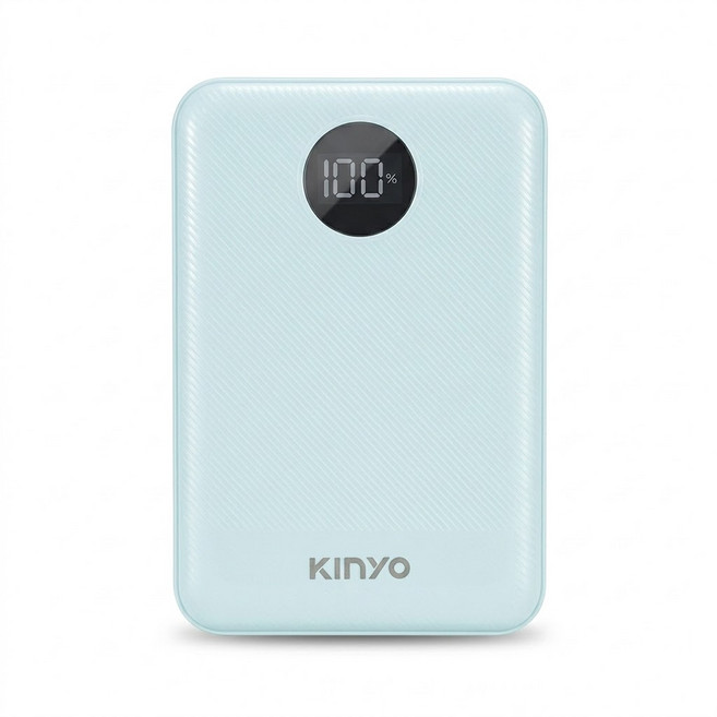 KINYO 行動電源 112g 63 x 13 x 93mm 附Micro公轉Type-C母轉接頭 + Micro USB充電線 1個, KPB-3317, 藍色