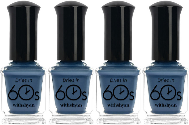 위드샨 60초 매니큐어, M25로맨스블루, 9ml, 4개