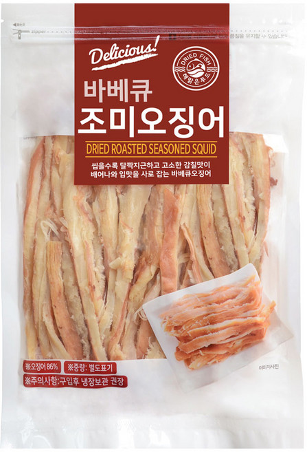 해맑은푸드 바베큐 조미오징어, 300g, 1개