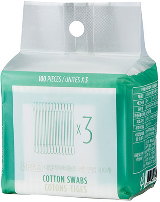 더페이스샵 데일리 코튼 면봉, 300개입, 1개