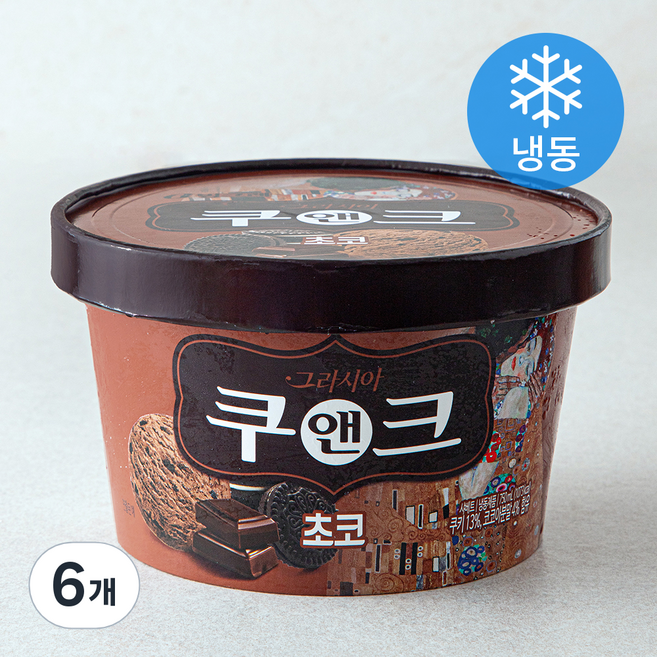 빙그레 그라시아 쿠앤크 초코 (냉동), 750ml, 1개입, 6개