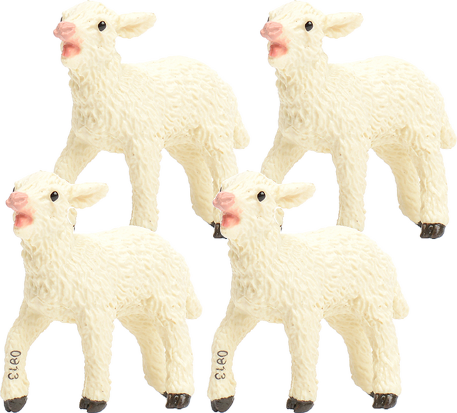 사파리엘티디 233729 새끼양 피규어, 4개