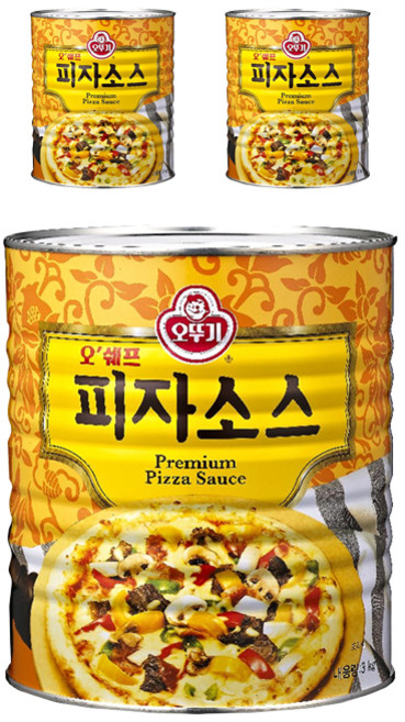 오뚜기 오쉐프 피자소스, 3kg, 3개