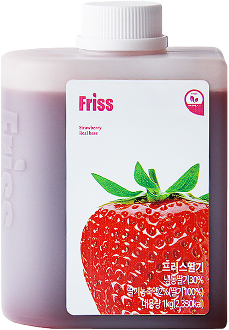 프리스 딸기 농축액, 1kg, 1개