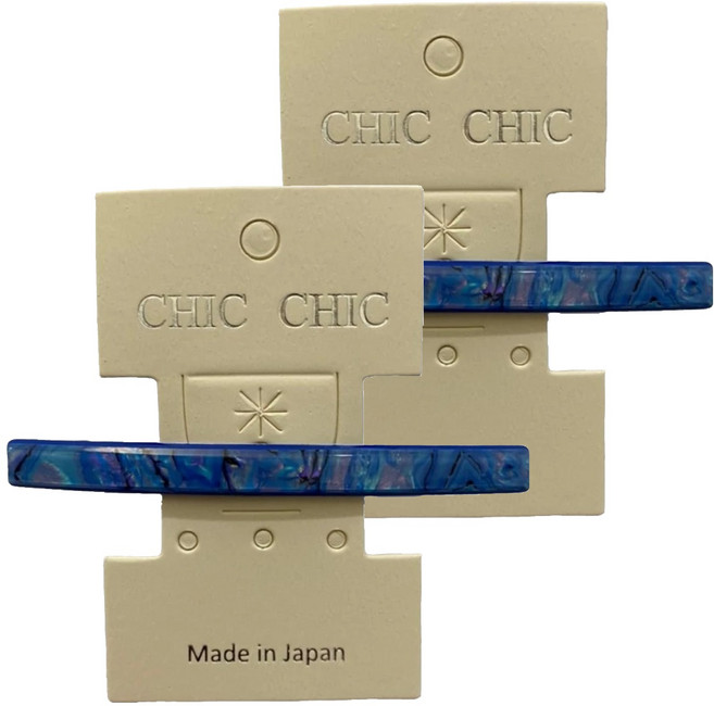 CHIC CHIC 日本造型自動夾 2個, 一字藍色, 1組