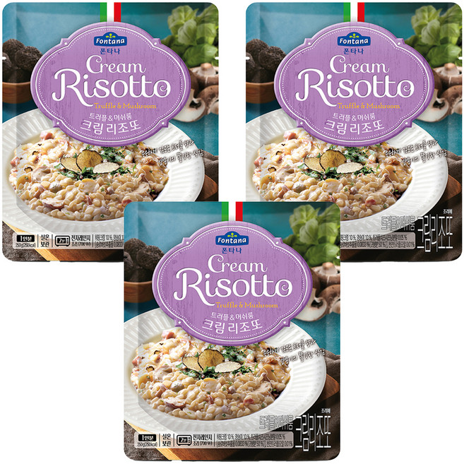 폰타나 트러플 머쉬룸 크림 리조또, 250g, 3개