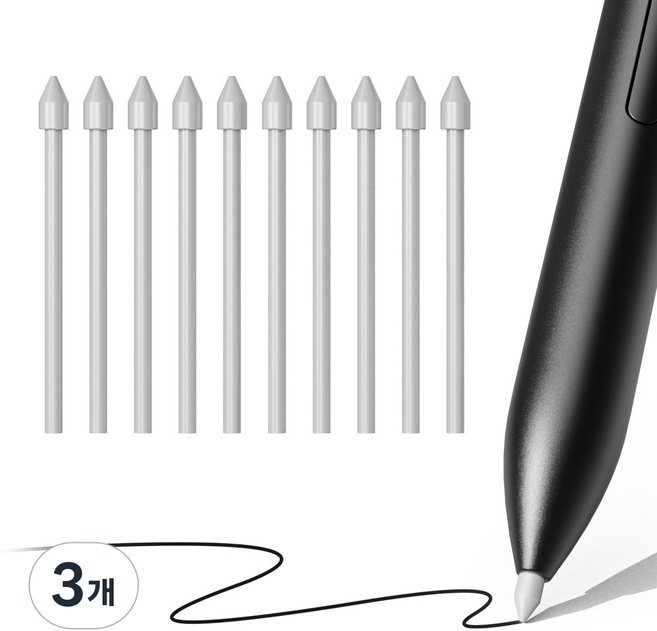 누아트 갤럭시탭 S펜 호환 교체형 펜촉 10p, 화이트, 3개