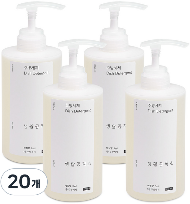 생활공작소 주방세제, 500ml, 20개