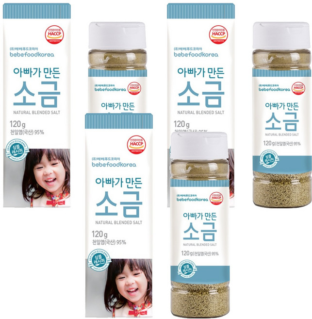 베베푸드 아빠가 만든 소금, 천일염, 3개, 120g