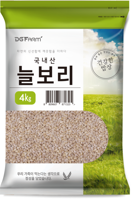 건강한밥상 국산 늘보리쌀, 4kg, 1개