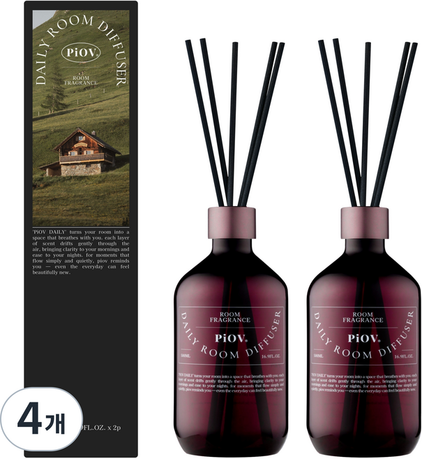 피오브 데일리 디퓨저, 프레시라벤더, 500ml, 4개
