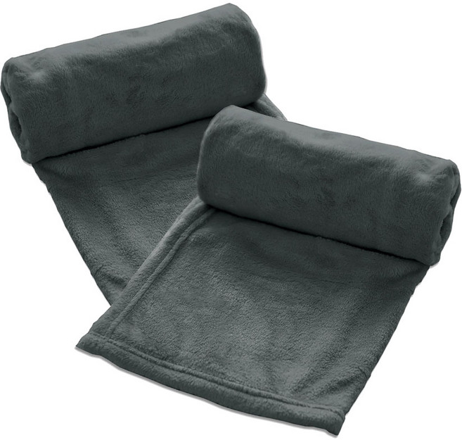 더페피 포근포근 펫 담요겸이불 2p세트, 다크그레이