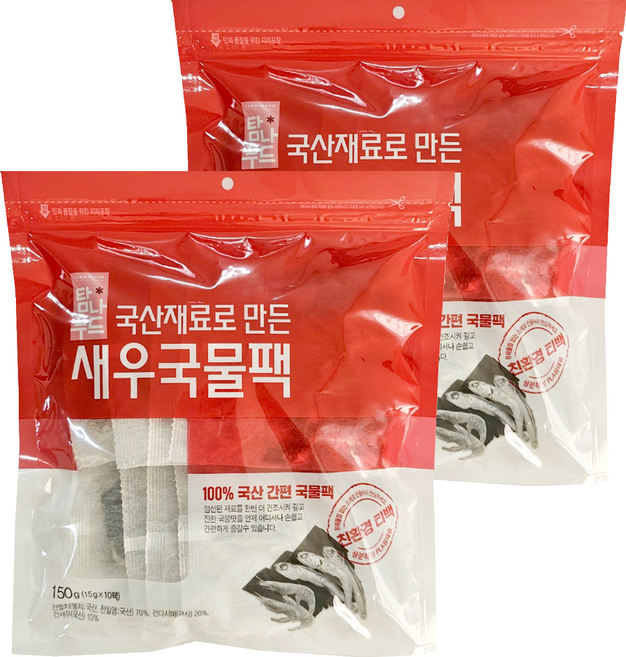 해심 새우 국물팩 10p, 150g, 2개