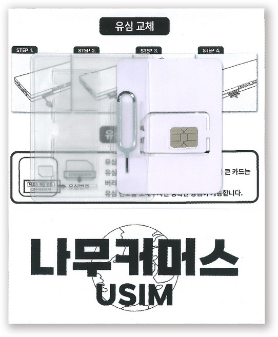 나무커머스 베트남 유심칩, 1개, 4일, 매일 5GB